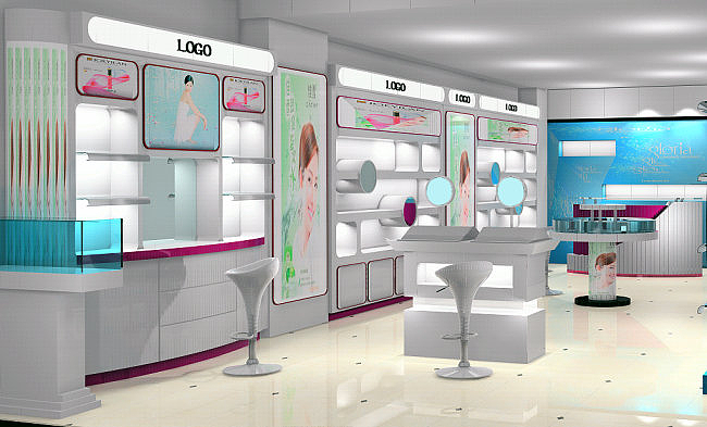 綿陽專業(yè)化妝品店設計公司 卓巧裝飾 |空間|室內設計|商業(yè)空間設計 